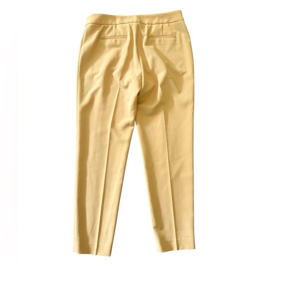 Anne Klein Dress Pants 6 Mustard Yellow Stretch Career Business Straight Leg - Picture 2 of 8